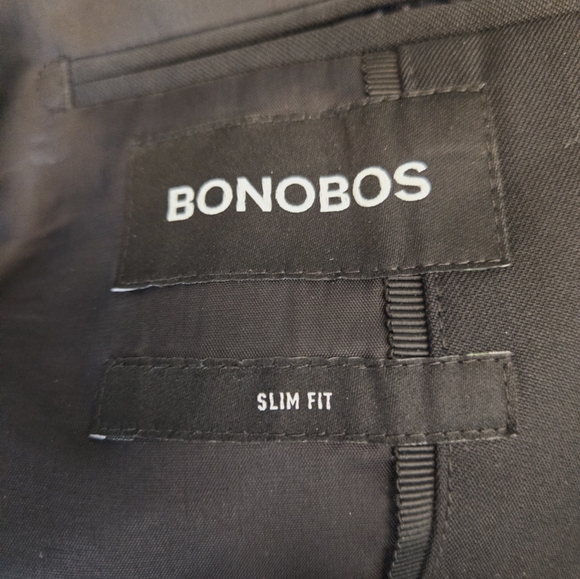 Bonobos Daily Grind Suit Pants 30w & Daily Grind Suit Jacket 36s Black Slim - Picture 3 of 7